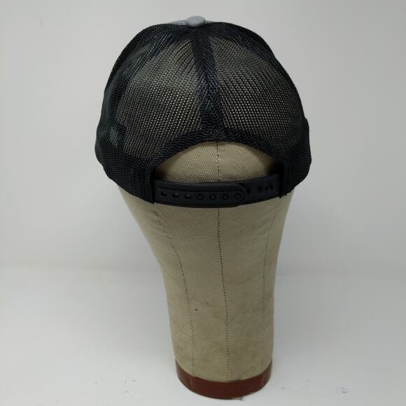 Port Authority Youth Boys Embroidered L Snapback Mesh Back Hat Gray Black - Picture 7 of 12